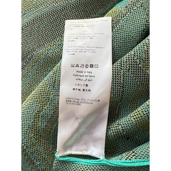 EMILIO PUCCI Turquoise Onde Print Fit & Flare Knit Knee Length Dress Siz… - Picture 13 of 14